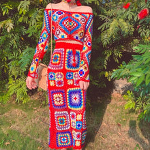 Vintage Patchwork Midi Dress