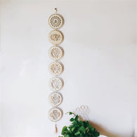 7 Chakra Wooden Discs Wall Art