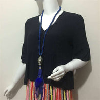 Handmade Buddha Necklace -  Free People - Bohochic - Music Festival