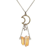 Moon & Stars Aura Quartz Necklace -  Free People - Bohochic - Music Festival