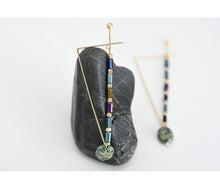 Green Natural Stone Drop Earrings