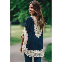 Crochet Laced Batwing Top -  Free People - Bohochic - Music Festival