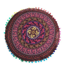 Mandala Pom Pom Floor Pillow - Mindful Bohemian
