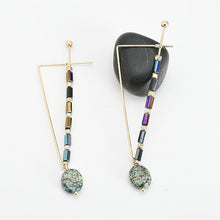 Green Natural Stone Drop Earrings