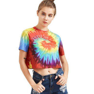 Tie Dye Print Crop,,Mindful Bohemian,Mindful Bohemian