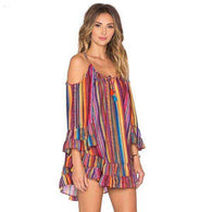 Rainbow Stripes Dress,dress,[product_vender],Mindful Bohemian