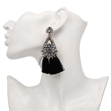 Oversized Gemstone Tassel Earrings,ring,[product_vender],Mindful Bohemian