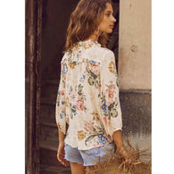BohoChic Floral Blouse -  Free People - Bohochic - Music Festival