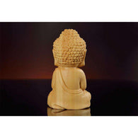 Solid Boxwood Carved Buddha,buddha,[product_vender],Mindful Bohemian