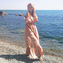 Pinky Ruffles Maxidress