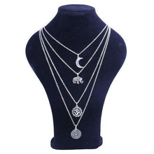 Moon Elephant Om Mandala Necklace,necklace,Mindful Bohemian,Mindful Bohemian