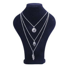 Zodiac Hamsa Leaf Necklace,necklace,Mindful Bohemian,Mindful Bohemian
