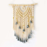 U Style Grey Tasseled Macrame,macrame,[product_vender],Mindful Bohemian