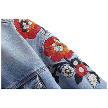 Fringed Floral Denimjacket