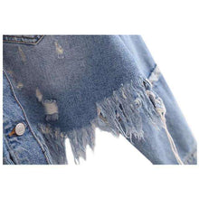 Fringed Floral Denimjacket