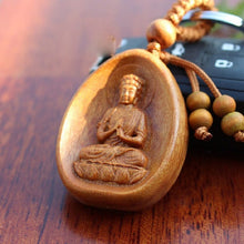 Sandalwood Lucky Buddha Keychain