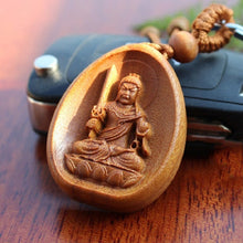 Sandalwood Lucky Buddha Keychain
