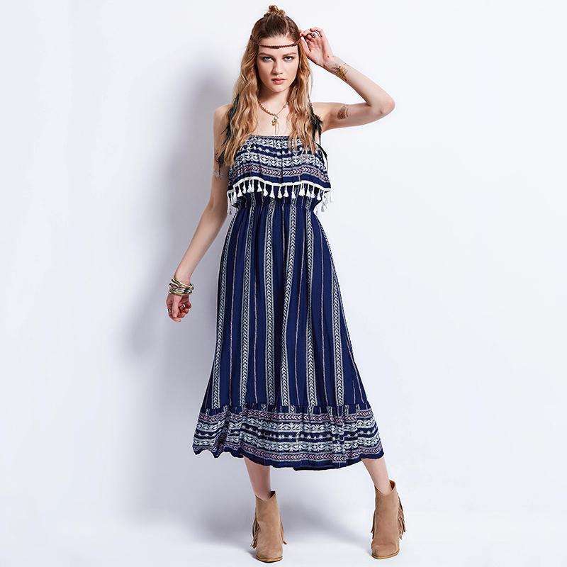 Thea Tasseled Dress,dress,[product_vender],Mindful Bohemian