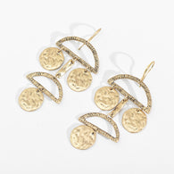 Disc & Round Alloy Dangle Earrings