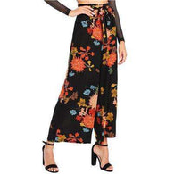 Japanese Floral High Waist Vacation Trousers,pants,[product_vender],Mindful Bohemian