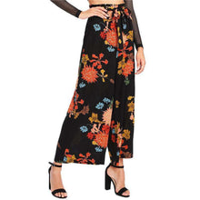 Japanese Floral High Waist Vacation Trousers,pants,[product_vender],Mindful Bohemian