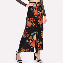 Japanese Floral High Waist Vacation Trousers,pants,[product_vender],Mindful Bohemian