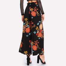 Japanese Floral High Waist Vacation Trousers,pants,[product_vender],Mindful Bohemian