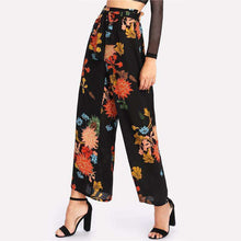 Japanese Floral High Waist Vacation Trousers,pants,[product_vender],Mindful Bohemian