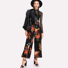 Japanese Floral High Waist Vacation Trousers,pants,[product_vender],Mindful Bohemian