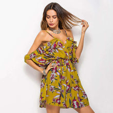 Shoulderless Bell Sleeve Floral Dreams Mini Dress,dress,[product_vender],Mindful Bohemian