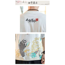 Men's Casual Fish Art Topmens