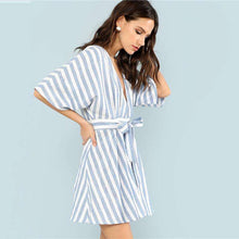 Button Front Striped Boating Dress -  Free People - Bohochic - Music Festival