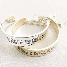 'Be Brave & Keep Going' Engraved Bangleaccessories