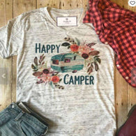 Boho Happy Camper Graphic Tee -  Free People - Bohochic - Music Festival