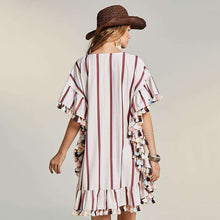 Striped Tassel Dress,dress,[product_vender],Mindful Bohemian