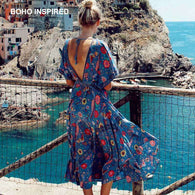Retro Floral Maxi Dressdress