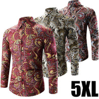 Retro Floral BOHO Men's Top,mens,[product_vender],Mindful Bohemian