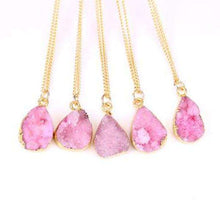 Pink Druzy Stone Necklaceaccessories
