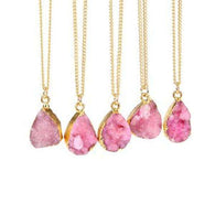 Pink Druzy Stone Necklaceaccessories