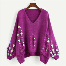 Purple Highstreet Sequined Pulloversweater