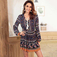 Floral Ethnic Tasseled Minidress