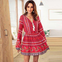 Floral Ethnic Tasseled Minidress