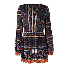 Floral Ethnic Tasseled Minidress