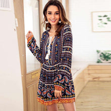 Floral Ethnic Tasseled Minidress