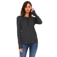 Lace Up Long Sleeve Toptop