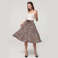 Stylish Bowfront Pleated Skirt
