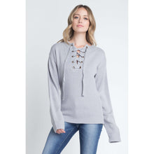 Women's Criss Cross Lace Up Pulloverpullover