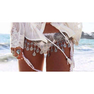 Gypset Silver Coin Belt -  Free People - Bohochic - Music Festival