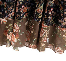 Vintage Floral Pleated Dress