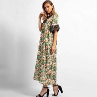 Forest and Floral Tasseled Dressdress
